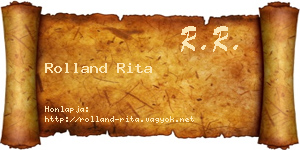Rolland Rita névjegykártya
